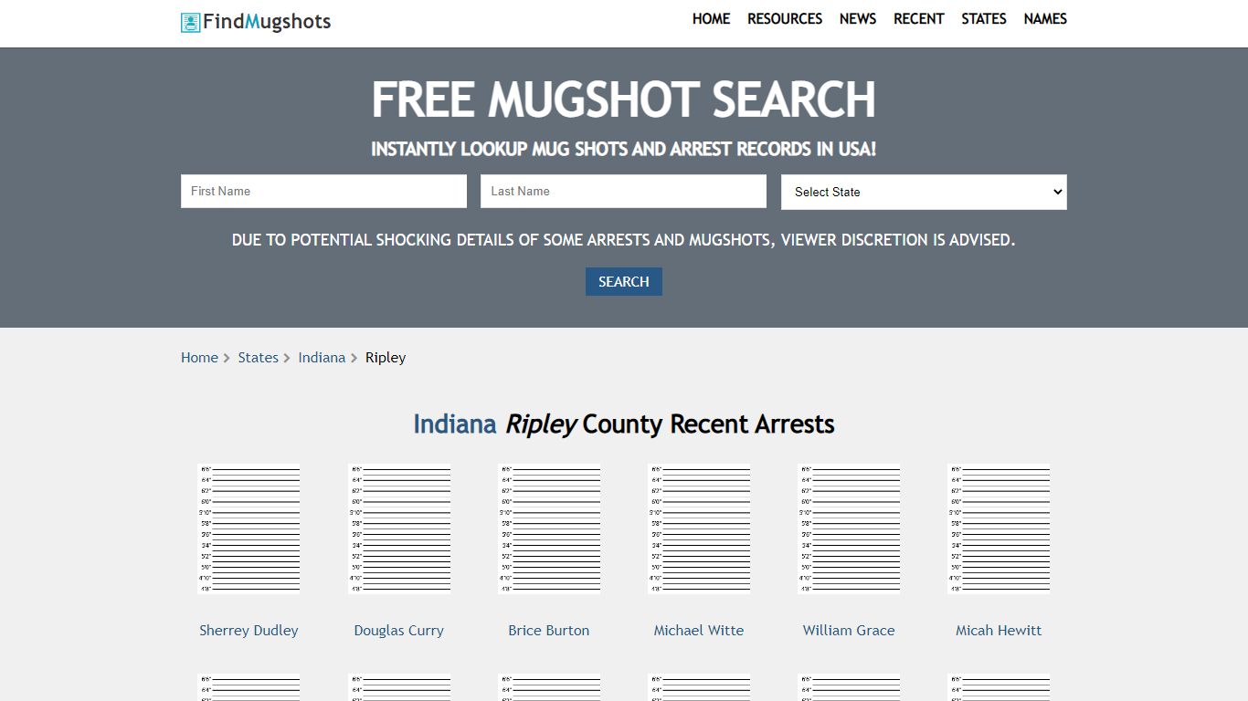 Find Ripley Indiana Mugshots - Find Mugshots